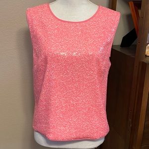 Rachel Roy Bubble Gum Pink Sequined Sleeveless Top